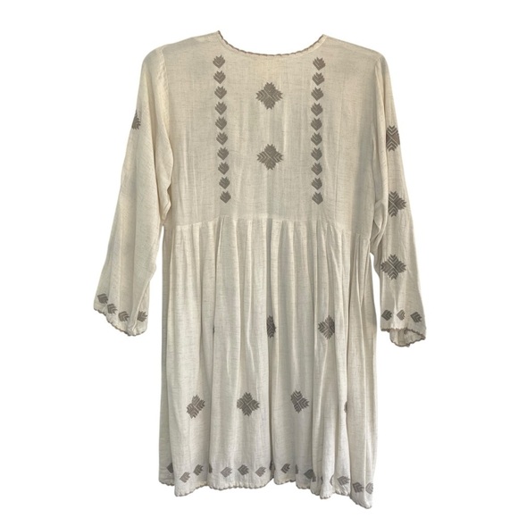 Meena Mehal Linen Embroidered kimono cardigan Size M - Picture 3 of 11